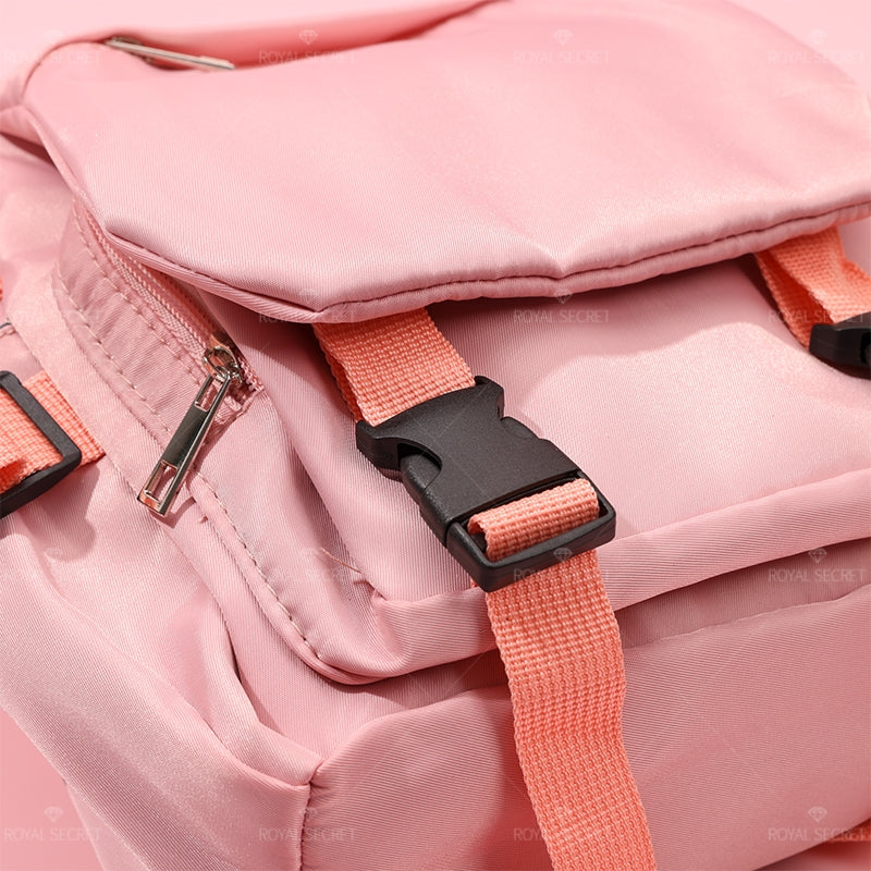 Mochila Para Ni?os De Gran Capacidad Mochila De Color Sólido Para Estudiantess(Mayoreo)