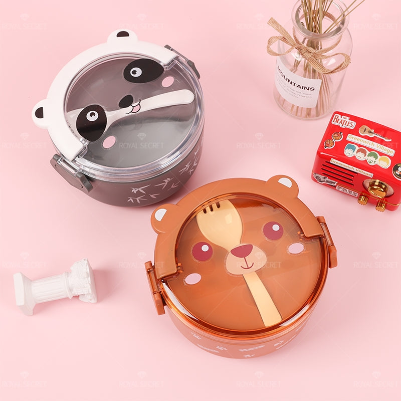 Lonchera De Dibujos Animados Caja De Almuerzo Lunch Box Portátil Fiambrera De Comida Con Cuchara (Personalizado)