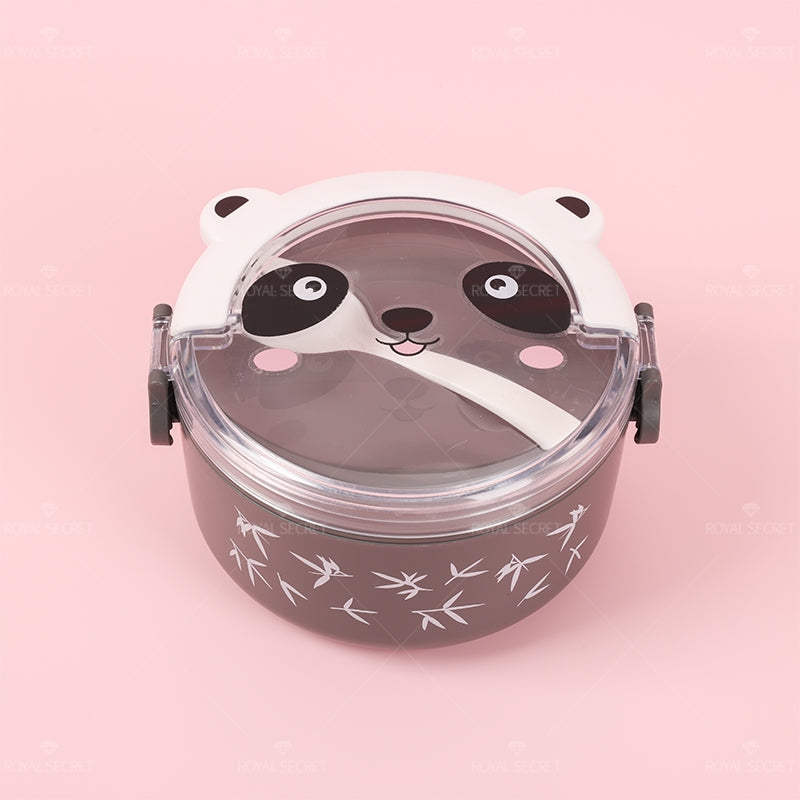 Lonchera De Dibujos Animados Caja De Almuerzo Lunch Box Portátil Fiambrera De Comida Con Cuchara (Personalizado)