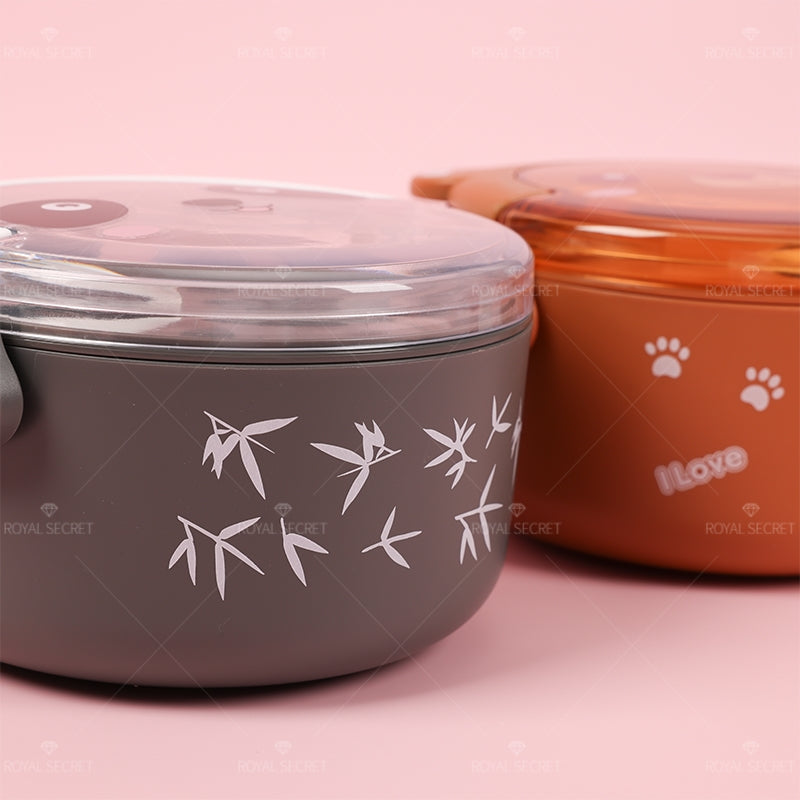 Lonchera De Dibujos Animados Caja De Almuerzo Lunch Box Portátil Fiambrera De Comida Con Cuchara (Personalizado)