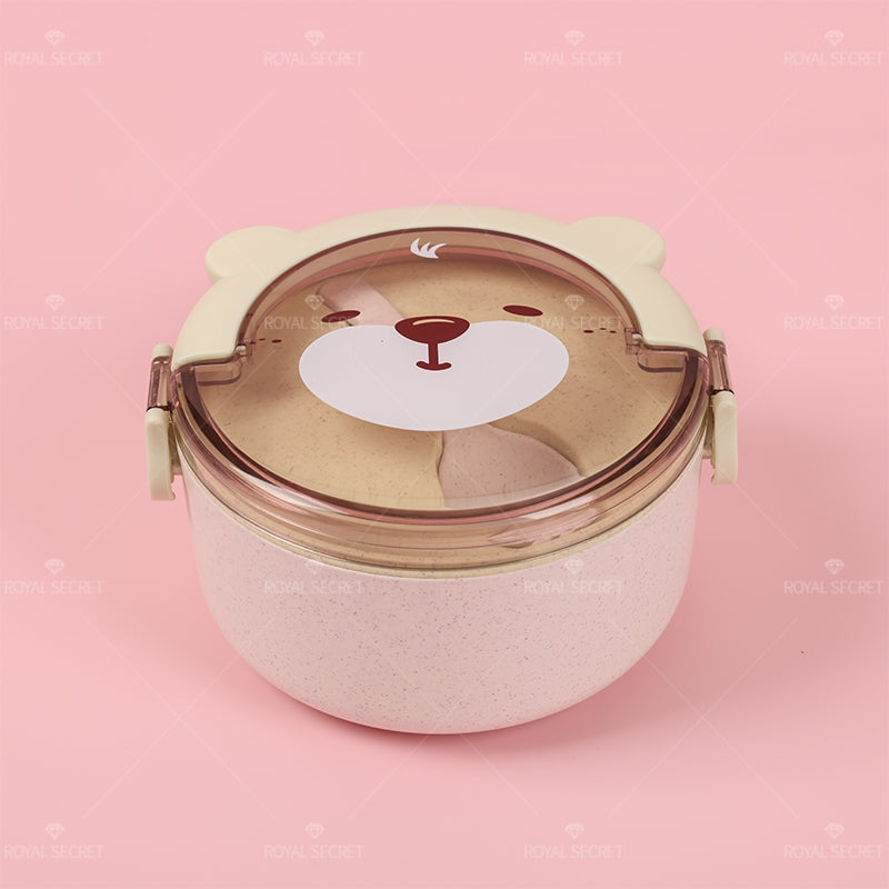 Lonchera De Dibujos Animados Caja De Almuerzo Lunch Box Portátil Para Ni?o Fiambrera De Comida Con Cuchara (Personalizado)