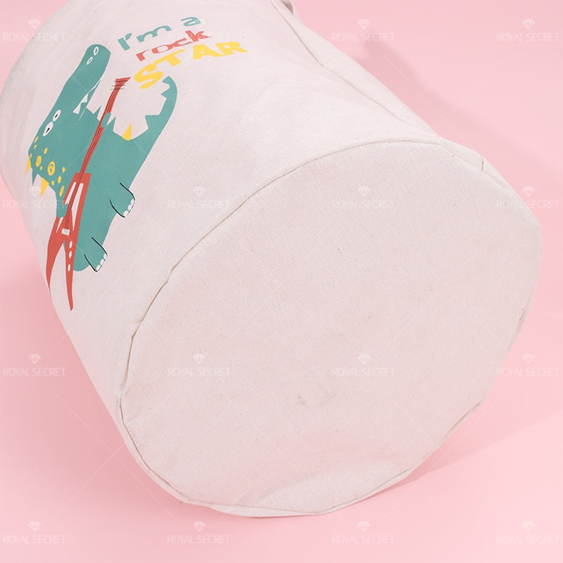 Dibujos Animados Dinosaurios Patrón Portátil Plegable Cesta De Lavandería (Personalizado)