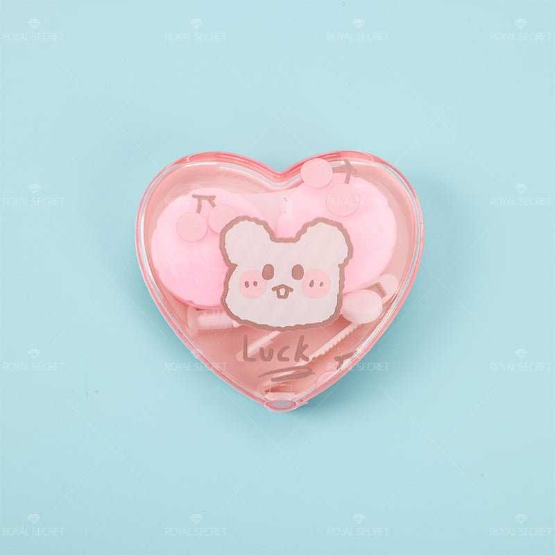Estuche De Lentes De Contacto De Forma De Corazón (Personalización) - HOLY BOOK