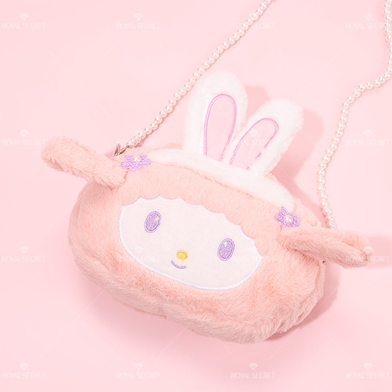 Bolsa de felpa linda bolsa de mensajero rosa Se?ora Conejo una bolsa de hombro(Mayoreo)