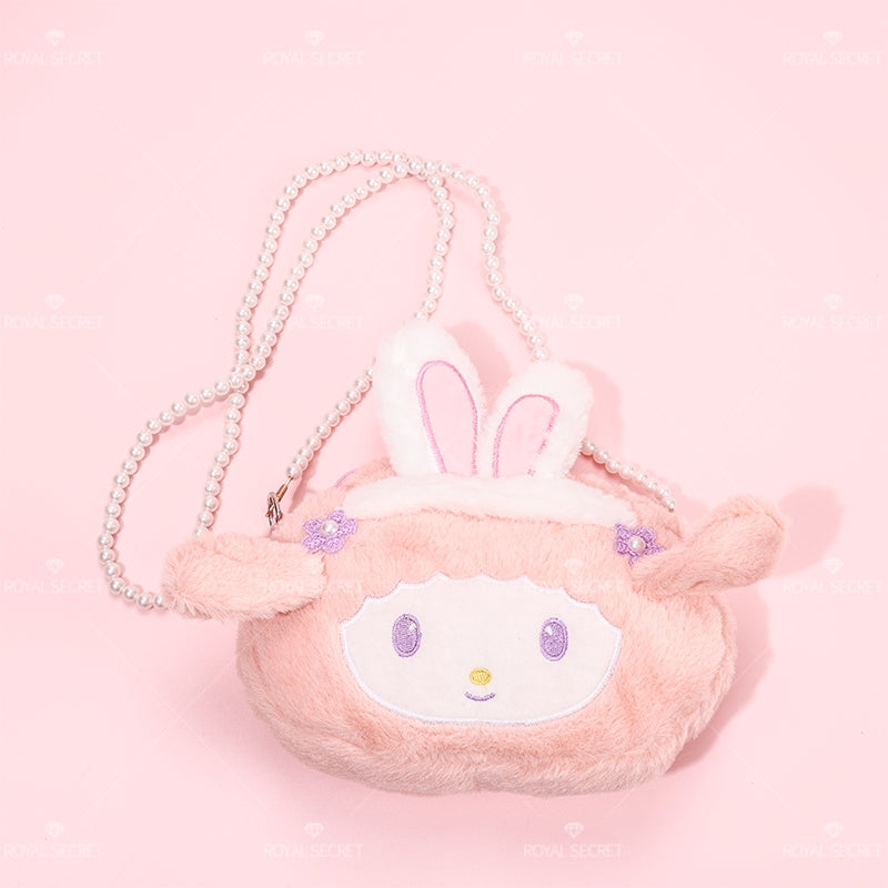 Bolsa de felpa linda bolsa de mensajero rosa Se?ora Conejo una bolsa de hombro(Mayoreo)