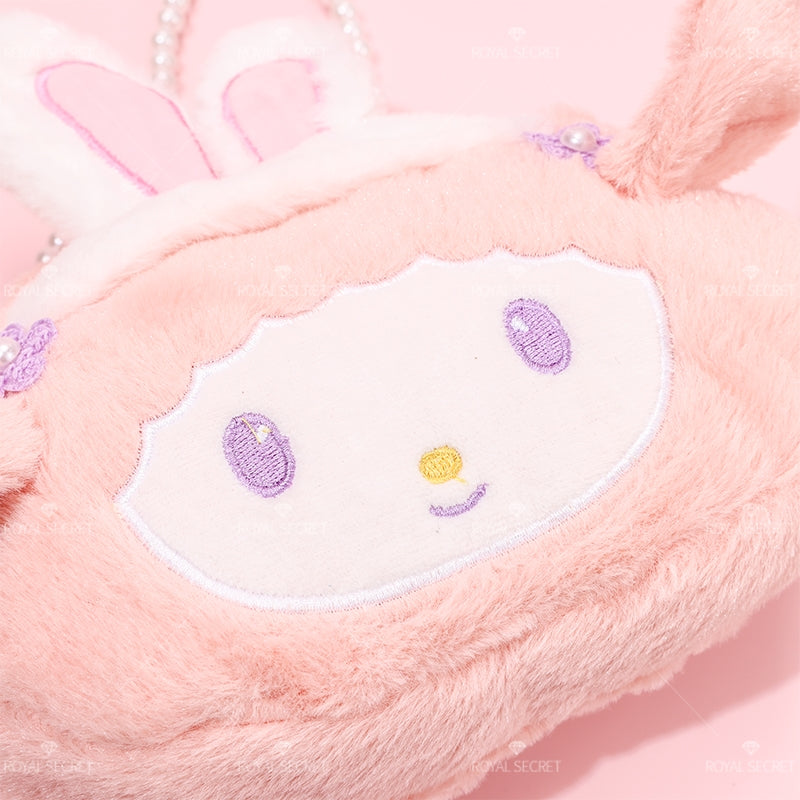 Bolsa de felpa linda bolsa de mensajero rosa Se?ora Conejo una bolsa de hombro(Mayoreo)