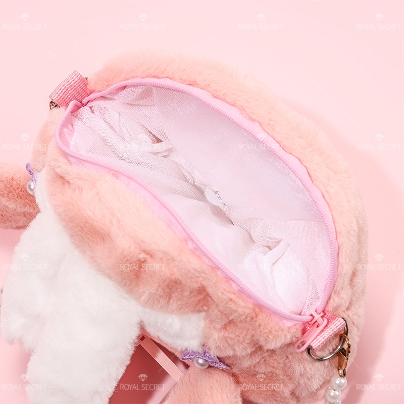 Bolsa de felpa linda bolsa de mensajero rosa Se?ora Conejo una bolsa de hombro(Mayoreo)