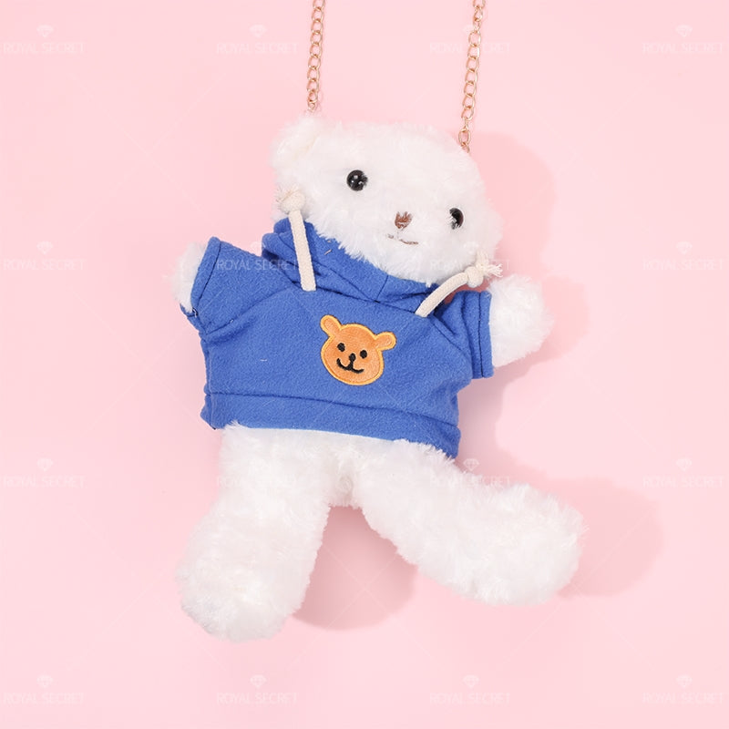Sudadera bolso de peluche con forma de oso lindo mu?eca de dibujos animados una bolsa de hombro(Mayoreo)
