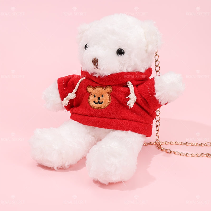 Sudadera bolso de peluche con forma de oso lindo mu?eca de dibujos animados una bolsa de hombro(Mayoreo)