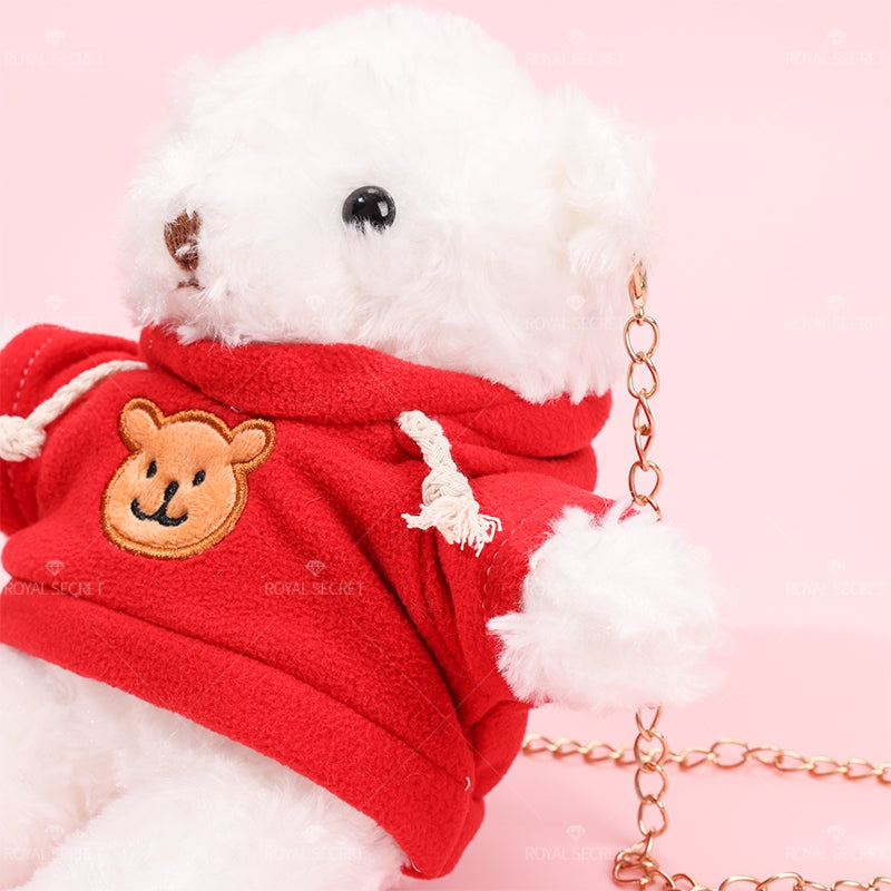 Sudadera bolso de peluche con forma de oso lindo mu?eca de dibujos animados una bolsa de hombro(Mayoreo)