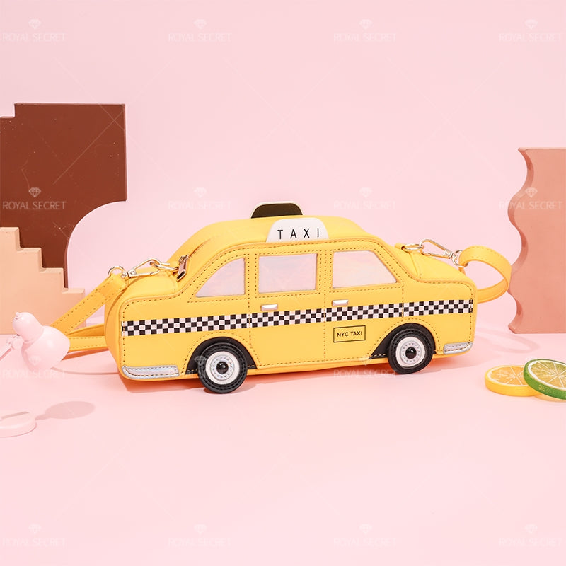 Taxi forma de una bolsa de hombro lady cute messenger bag moda tote bag(Mayoreo)