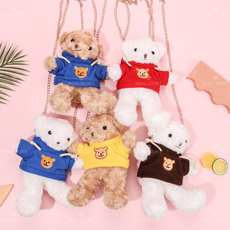 Sudadera bolso de peluche con forma de oso lindo mu?eca de dibujos animados una bolsa de hombro(Mayoreo)