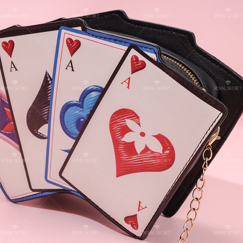 Naipes en forma de una bolsa de hombro mujer linda bolsa de mensajero bolso de moda(Mayoreo)
