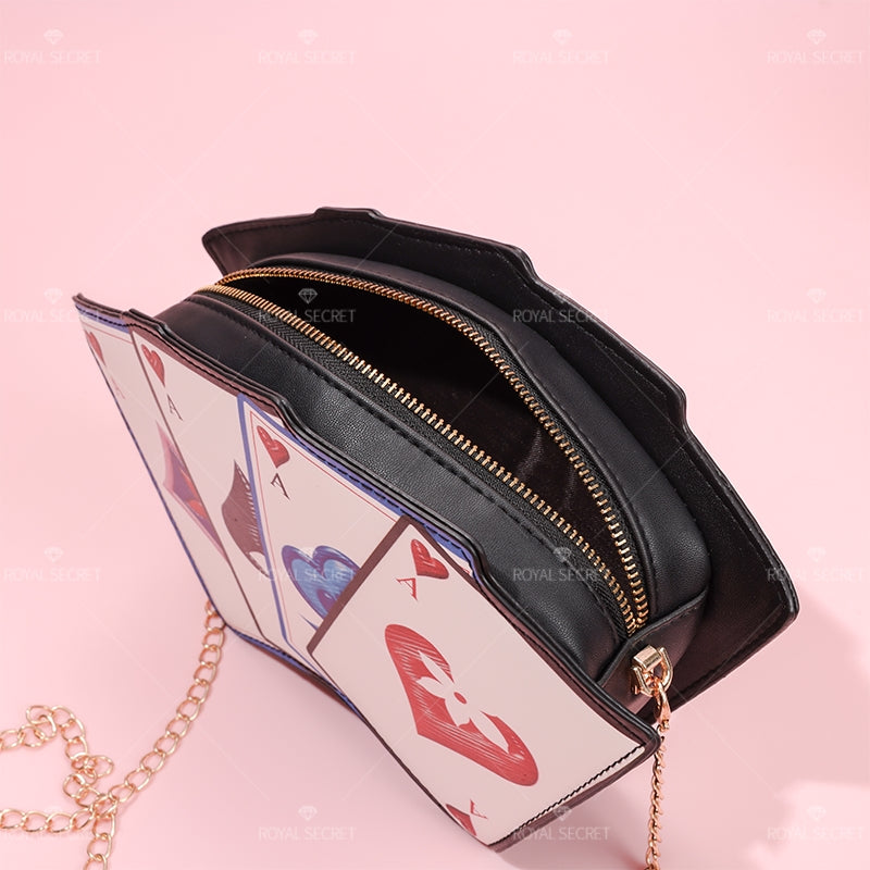 Naipes en forma de una bolsa de hombro mujer linda bolsa de mensajero bolso de moda(Mayoreo)
