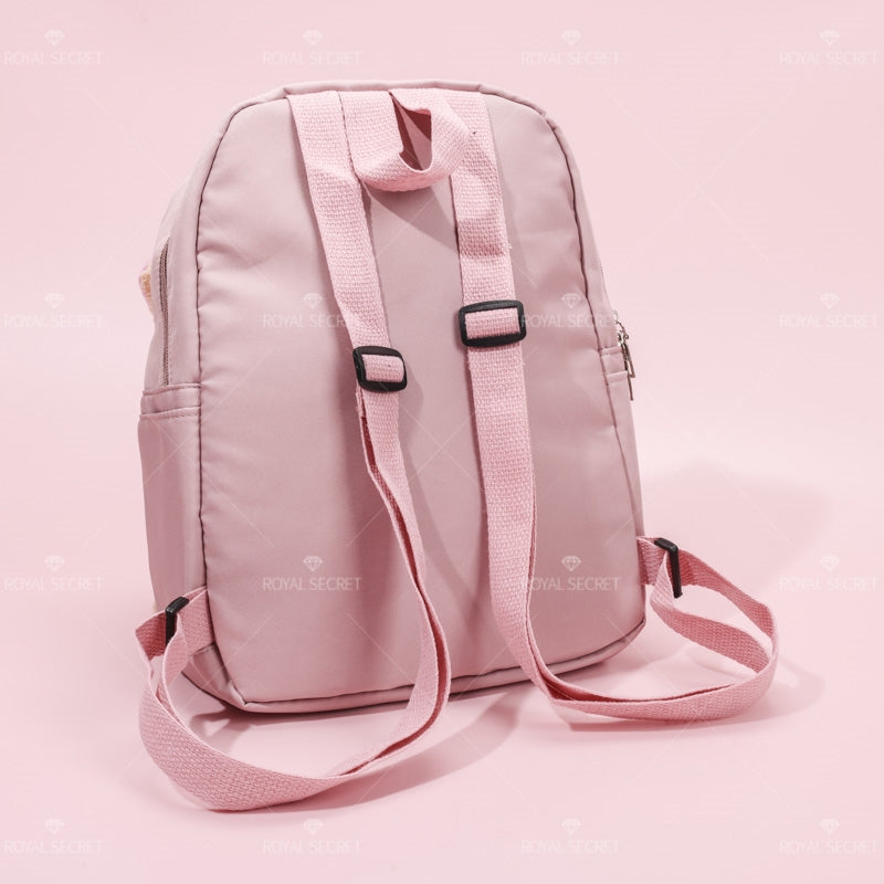 Mochila de estudiante de gran capacidad patchwork mochila de color para ni?os conejo mu?eca mochila escolar(Mayoreo)