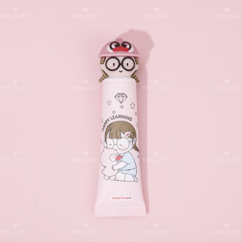 2 piezas Nueva crema de manos hidratante con esencia vegetal, paquete de dibujos animados (Personalizado)