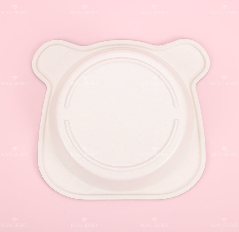 Plato Llano De Fibra De Bambú Con Forma De Animal Con Cuchillo Y Tenedor (Personalizado)