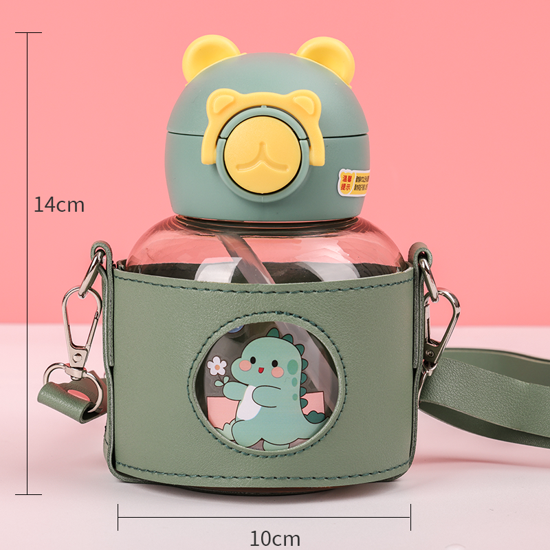 700ML Oso Botella De Agua Con Pajita Y Estuche (Personalización) - HOLY BOOK