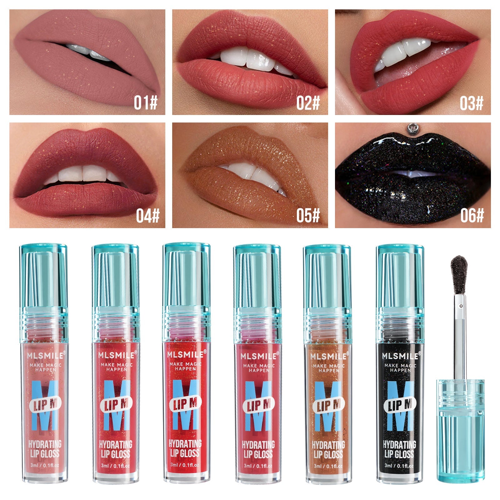 Labial Líquido Perlado Holybook – No Transfiere, Brillo 3D y Colores Radiantes