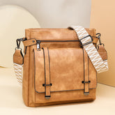 Bolsa Holybook estilo tote vintage con múltiples bolsillos – modelo original en color neutro

