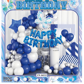 Decoración de Cumpleaños con Mariposas – Set de Globos y Adornos en Rosa y Azul | Holybook Fiesta