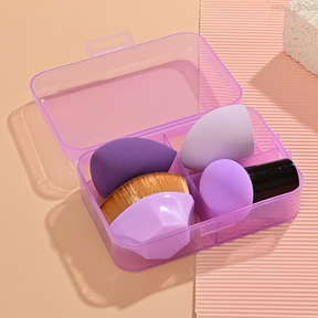 Brochas de Maquillaje Esponja Cosmética 4 ColoresPincel Mágico Húmedo y SecoHuevos de Belleza (Envío Inmediato)