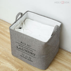 Algodón lino tela carta plegable cesta de almacenamiento de almacenamiento cesta de ropa sucia (Personalizado)