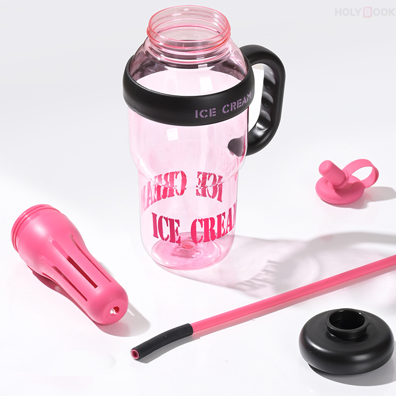 Taza de Plástico Económica 1300ML Nueva Taza Portátil de Gran Capacidad Con Asa（Mayoreo）