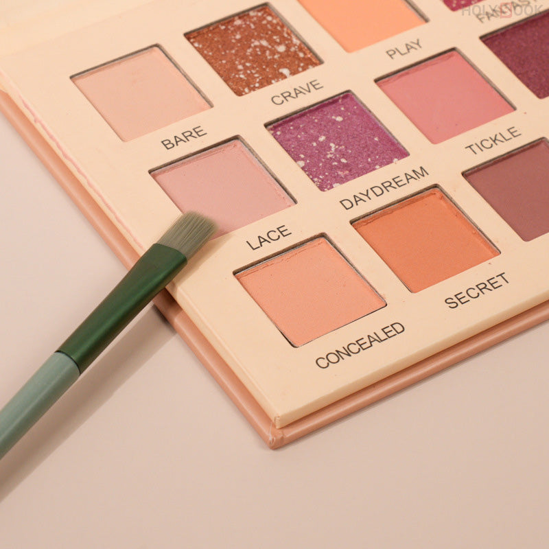 Paleta De Sombras De Ojos En Tonos Tierra Nacarados Mate De Dieciocho Colores (Personalizado)