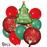 Set de Globos Metalizados 9 Piezas – Decoración Moderna para Fiestas y Cumpleaños | Holybook Decoración（Mayoreo）