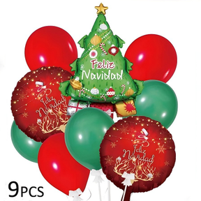 Set de Globos Metalizados 9 Piezas – Decoración Moderna para Fiestas y Cumpleaños | Holybook Decoración（Mayoreo）