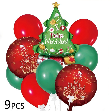 Set de Globos Metalizados 9 Piezas – Decoración Moderna para Fiestas y Cumpleaños | Holybook Decoración（Mayoreo）