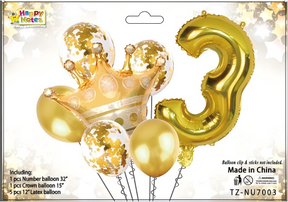 Corona metálica decorativa para cumpleaños infantil Holybook