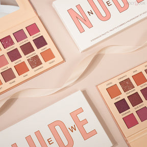 Paleta De Sombras De Ojos En Tonos Tierra Nacarados Mate De Dieciocho Colores (Personalizado)