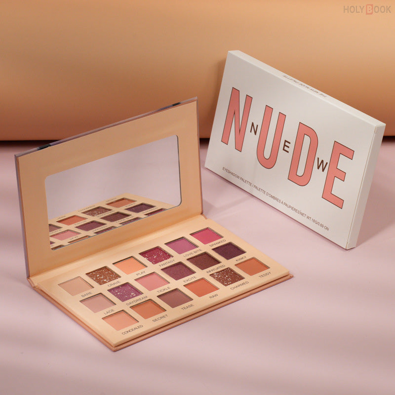 Paleta De Sombras De Ojos En Tonos Tierra Nacarados Mate De Dieciocho Colores (Personalizado)