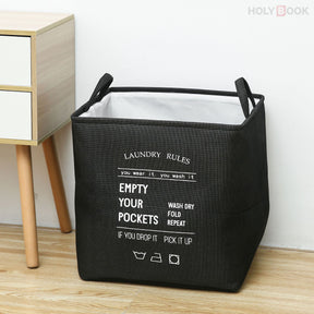 Algodón lino tela carta plegable cesta de almacenamiento de almacenamiento cesta de ropa sucia (Personalizado)