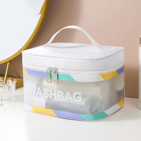 Bolsa organizadora blanca de aseo – ideal para cosméticos y artículos personales