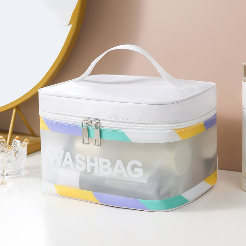 Bolsa organizadora blanca de aseo – ideal para cosméticos y artículos personales