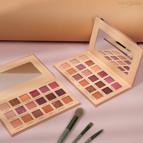 Paleta De Sombras De Ojos En Tonos Tierra Nacarados Mate De Dieciocho Colores (Personalizado)