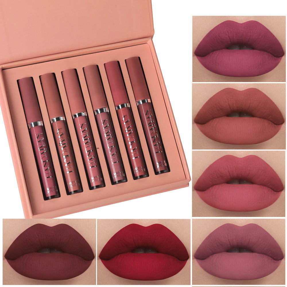 Set de 6 Labiales Líquidos Holybook – 2 Estilos de Tonos | Maquillaje Bueno y Económico（Mayoreo）