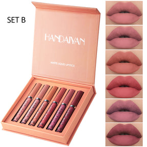 Set de 6 Labiales Líquidos Holybook – 2 Estilos de Tonos | Maquillaje Bueno y Económico（Mayoreo）