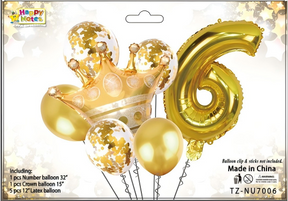 Corona metálica decorativa para cumpleaños infantil Holybook