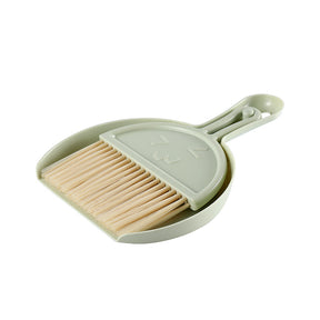 Set verde Holybook – escoba mini y recogedor para limpieza en casa u oficina