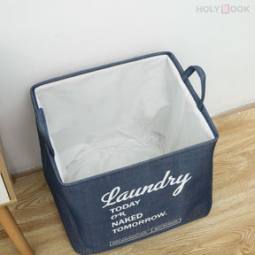 Algodón lino tela carta plegable cesta de almacenamiento de almacenamiento cesta de ropa sucia (Personalizado)