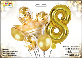 Corona metálica decorativa para cumpleaños infantil Holybook