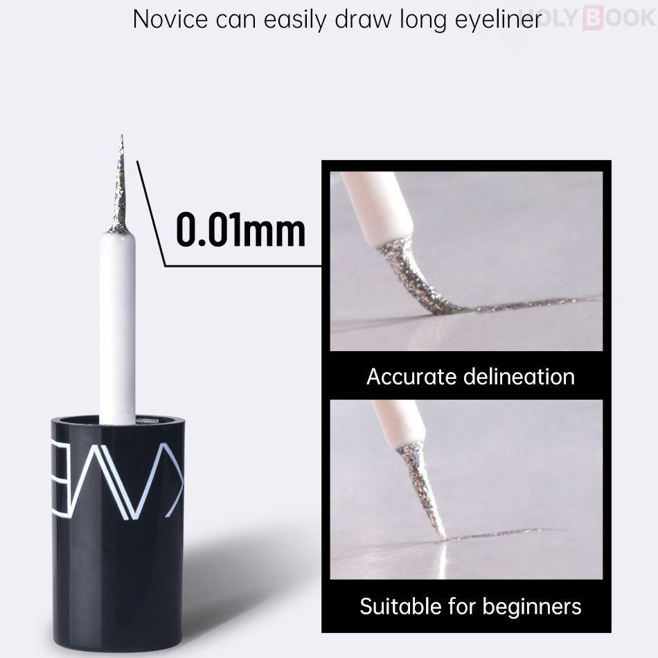 Delineador de ojos colorido cristalino impermeable de secado rápido (Envío Inmediato)