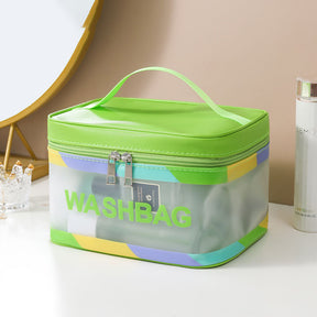 Neceser verde menta para viaje – organizador de aseo y belleza Holybook