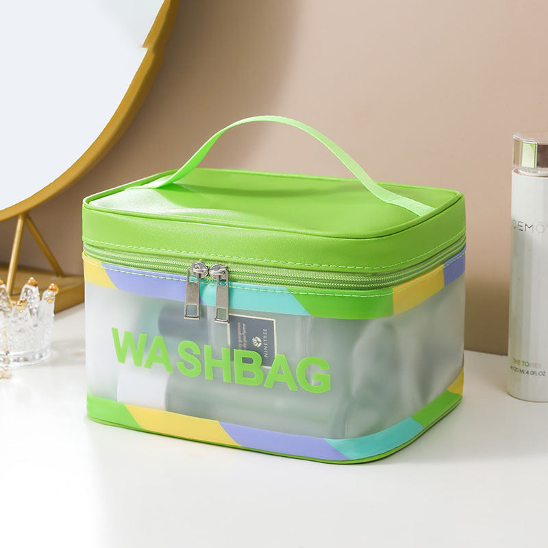 Neceser verde menta para viaje – organizador de aseo y belleza Holybook
