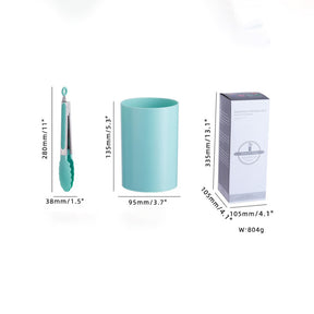 Set de Utensilios de Cocina 12 Piezas – Silicona Antiadherente con Mango de Madera | Holybook México（Mayoreo）