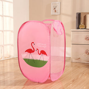 Cesto de lavandería para niños con forma de gato y conejo, ideal para el hogar